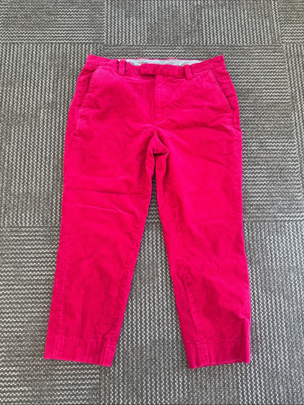 Brooks Brothers Milano Fit Corduroy Pants in Hot Pink, size 36x30